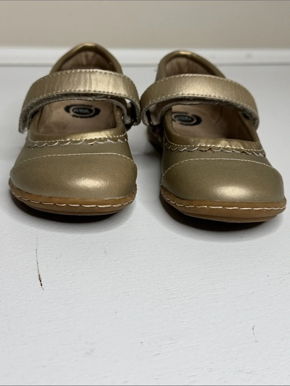 Livie & Luca Metallic Gold Girls' Mary Jane Shoes